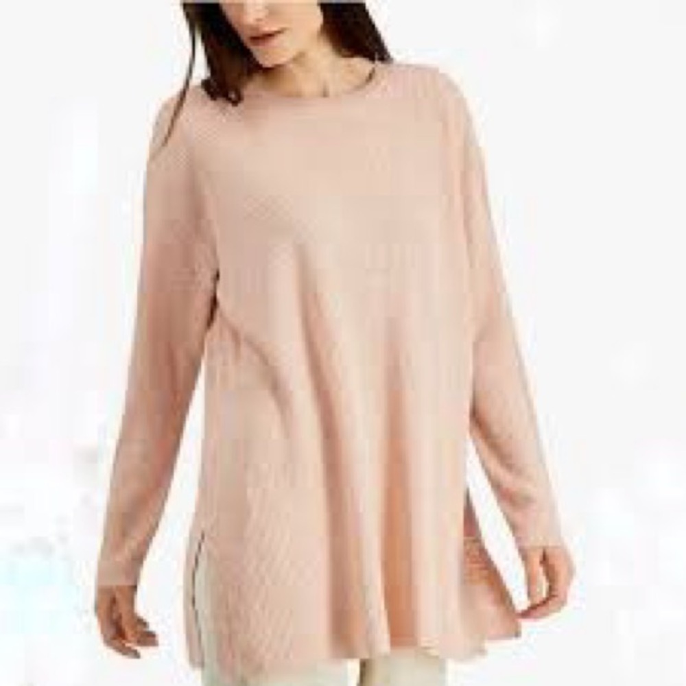 Eileen Fisher Pink Ribbed Sweater